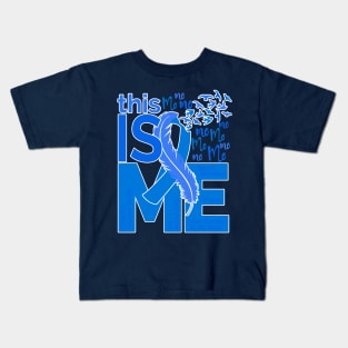 This Is Me - Awareness Feather Ribbon - Blue Kids T-Shirt